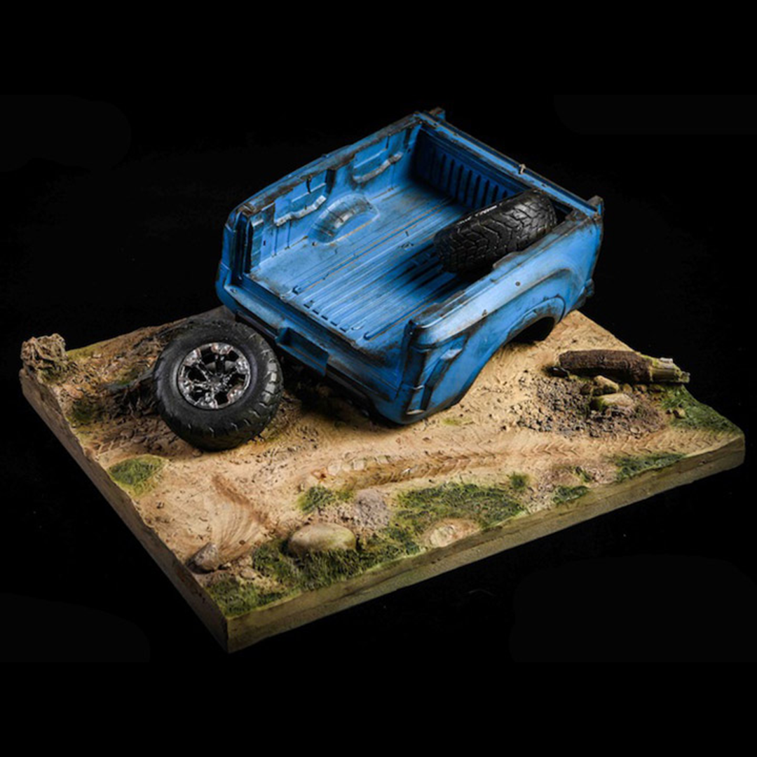 Twelve World Scrap Car Scene (E) 1/12 Scale Diorama Base