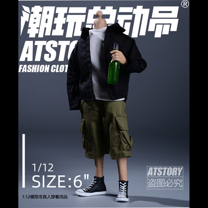 Atstory 1/12 6 inches Figure Casual Short Pants