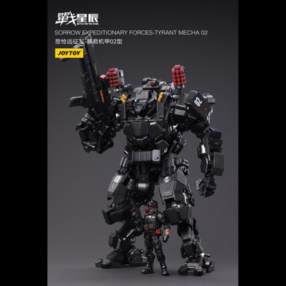 Joy Toy is proud to bring the Battle for the Stars series Sorrow Expeditionary Forces Mecha 02 figure to life in 1/18 scale form! Designed for use in bolstering your armies, this mech will be the ultimate addition to your collection! It also includes a pilot figure to take full control of the power of the Tyrant Mecha! Order yours today!