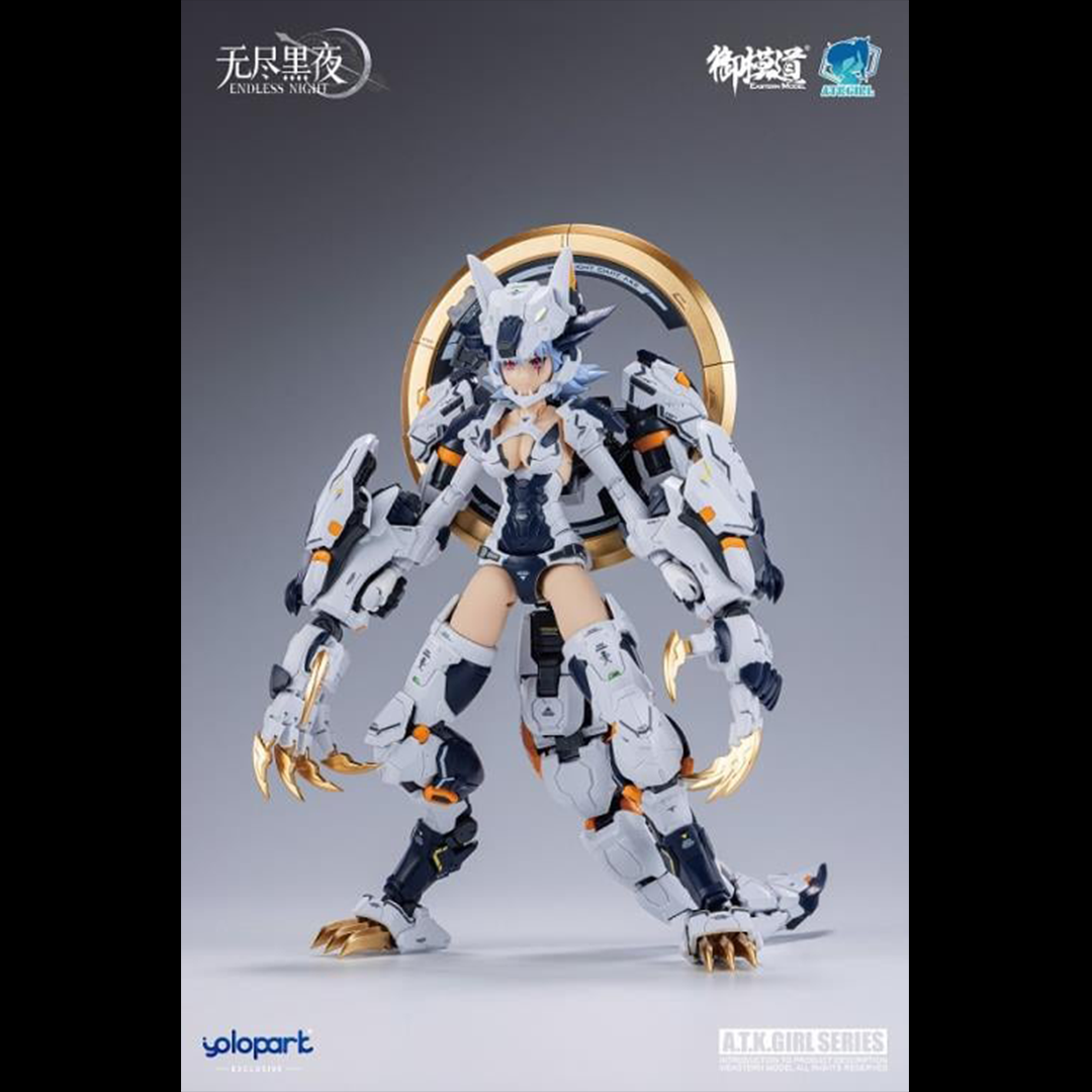 The monster wolf girl "Fenrir" is a 1/12 scale mecha-girl plastic model kit and is ready to join your collection! This highly articulated model features a white color scheme and includes a variety of parts and accessories for creating fun poses. Be sure to add this model to your collection!