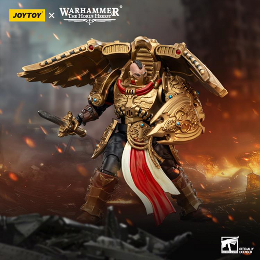 Introducing the JoyToy 1/18 scale articulated action figure, based on the iconic Warhammer: The Horus Heresy universe. The figure boasts intricate paintwork, showcasing the fierce battle-ready aesthetic of the Warhammer universe. Whether displayed in battle-ready stances or as a standalone piece, this JoyToy action figure is an essential addition to any Warhammer collection.