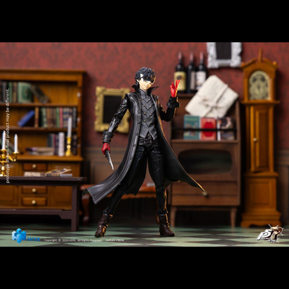 Steal hearts and fight corruption with the Exquisite Basic Joker action figure from Persona 5: Royal by Hiya Toys!

Standing approximately 6" tall, this highly detailed 1/12 scale figure captures Joker's iconic Phantom Thief look, complete with his red gloves, tailored black coat, and signature white pocket square.