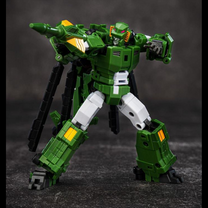 A new addition to Iron Factory's line of figures, introducing the IF-EX71 Fang of Botis model! Complete with the ability to convert between robot and vehicle, this figure also comes equipped with fitted leg frame accessories, hand parts, and additional accessories. The combined thigh armor has a dislocation linkage and the soles of the feet are grounded with multiple joints, making it possible to assume a variety of fixed poses.