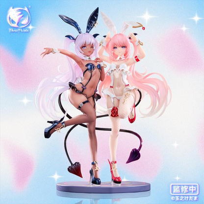 Based on the illustration by Illustrator Tamano Kedama comes the Lulumu & Kulomu 1/6 scale figure set by BearPanda! These figures around over 10 inches tall and display the two characters in revealing bunny outfits as they strike a fun pose. This set includes a heart-shaped pedestal to display the figures together, along with a bonus tin badge. Don't miss out on adding this figure set to your collection!