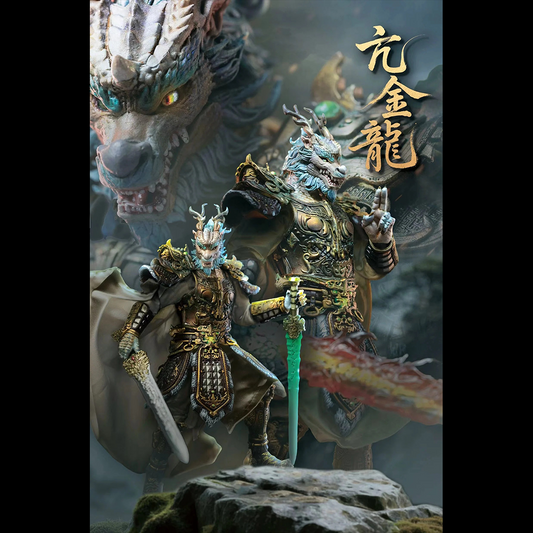 (Pre-order) Fancy Realm 1/12 Gold Dragon Warrior figure with preorder bonus