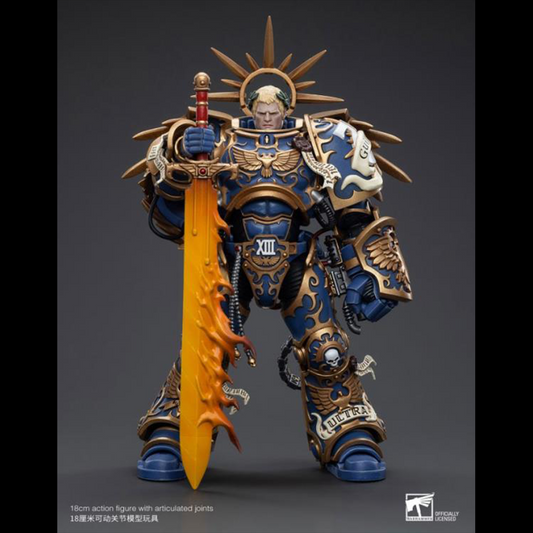 Held by some as a paragon among the Emperor's sons, Roboute Guilliman was as much a patrician statesman and empire-builder as he was an indefatigable warrior. A being of preternatural intelligence, cold reason and indomitable will, Guilliman forged his XIIIth Legion into a vast force of conquest and control, a weapon by which he made himself the master of a stellar domain in the Eastern Fringe of the galaxy, the Realm of Ultramar, which during his lifetime spanned five hundred worlds.