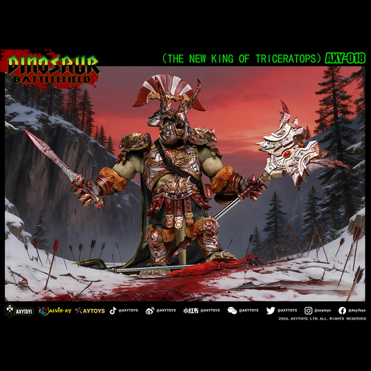 (Pre-order) Axytoys Dino battlefield King of Triceratops 018 figure