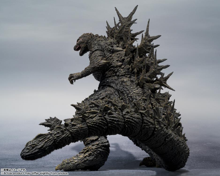 The titular character from the new series "GODZILLA -1.0 " joins S.H.MonsterArts!  Based on the same 3D models used for the series, sculpted and colored by kaiju master Yuji Sakai, and overseen by director Takashi Yamazaki for accuracy!