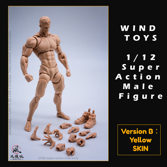 (Pre-order) Wind Toys 1/12 Super Action Male Body Figure Yellow