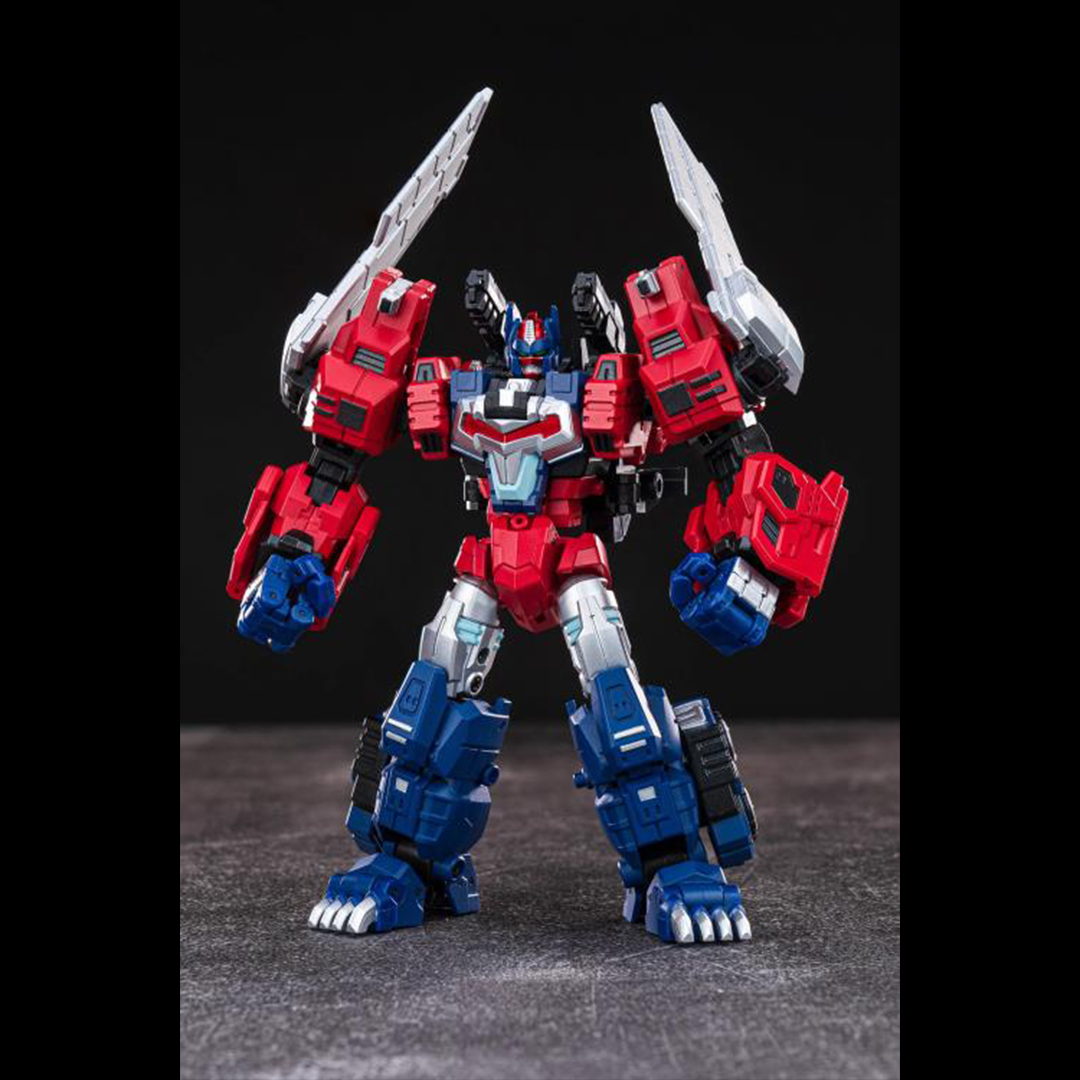 A new addition to Iron Factory's line of figures, introducing Primal Commander Scarlet! Complete with the ability to convert between robot, ape and vehicle, this figure also comes equipped with fitted leg frame accessories, hand parts, and additional accessories. Don't miss out and add this figure to your collection today!