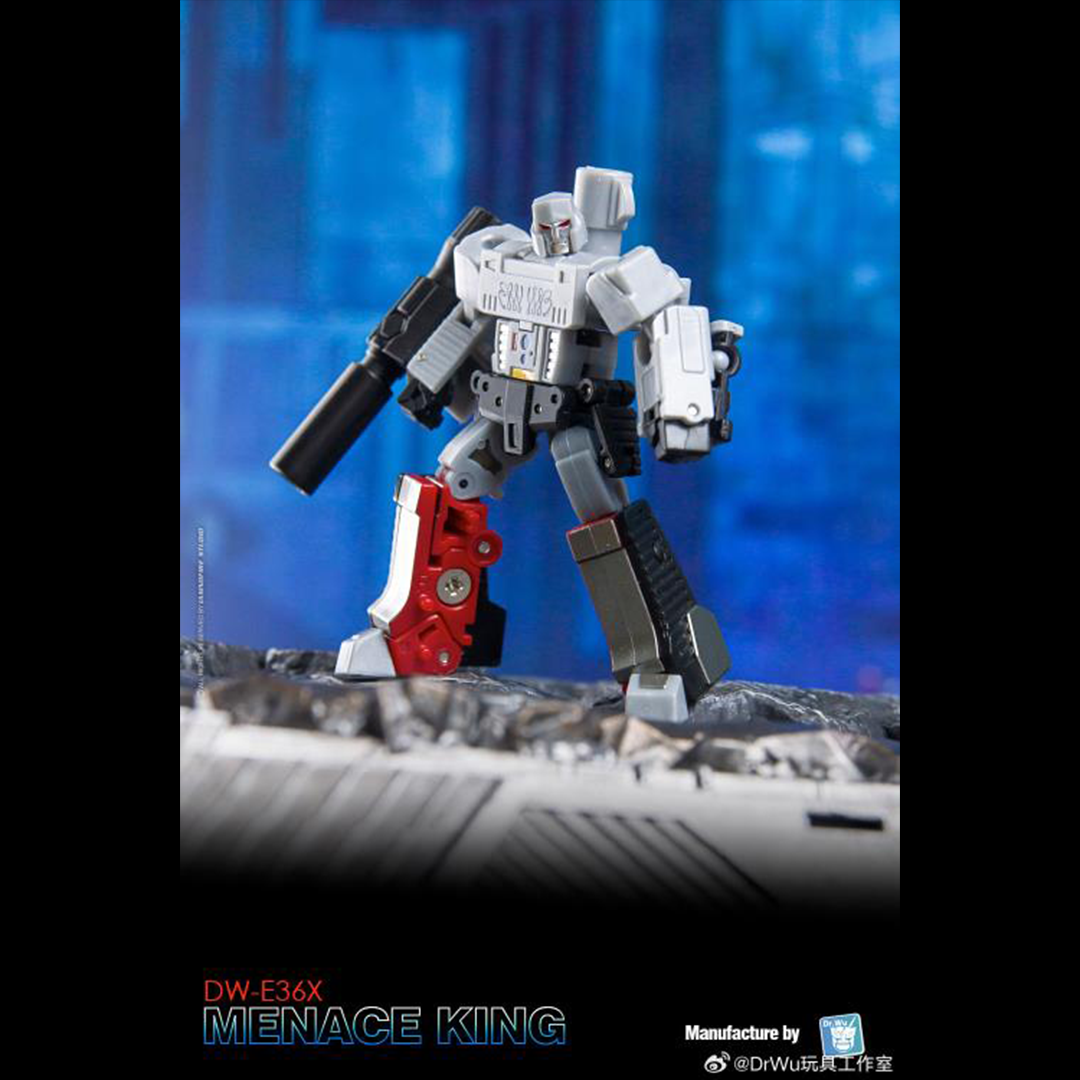 From Dr. Wu comes a new exciting converting figure, DW-E36X Menace King! This figure is fully articulated in robot form. Menace King can also convert from robot mode into weapon mode. Be sure to add this figure to your collection!