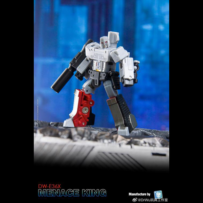 From Dr. Wu comes a new exciting converting figure, DW-E36X Menace King! This figure is fully articulated in robot form. Menace King can also convert from robot mode into weapon mode. Be sure to add this figure to your collection!