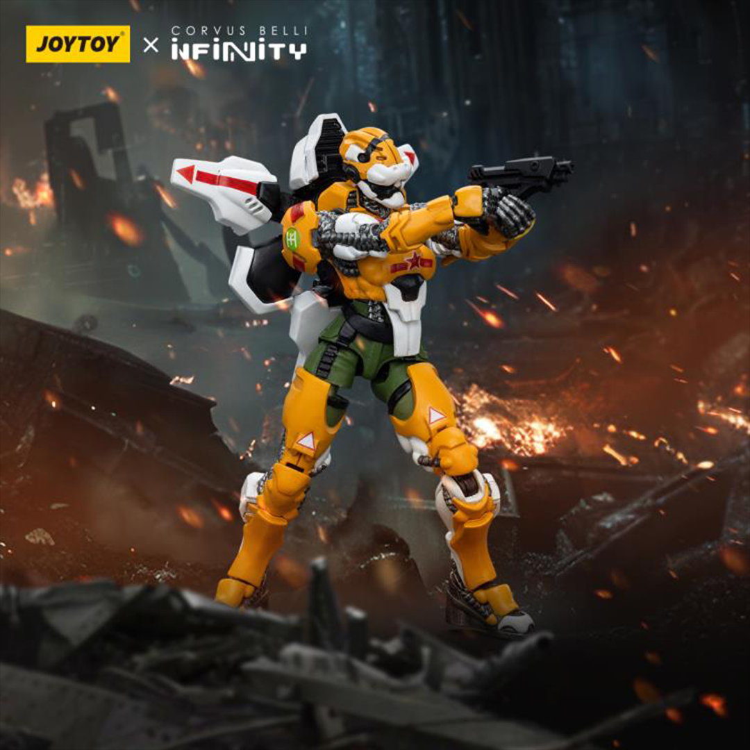 The Joy Toy Special Action Team Tiger Soldier (Female) action figure is perfect for collectors and fans of the Infinity universe, as well as those who appreciate high-quality action figures. With its impressive level of detail and articulation, this action figure is a must-have for any serious collector or fan.