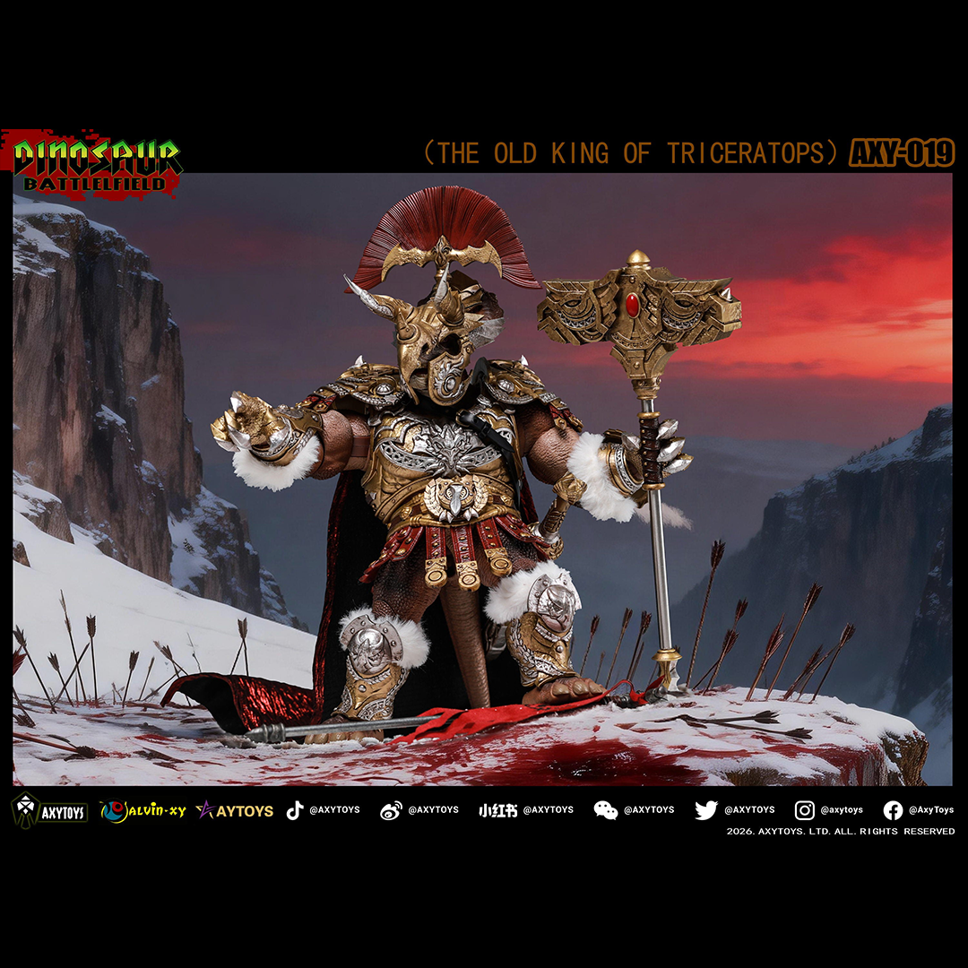 (Pre-order) Axytoys Dino battlefield King of Triceratops 019 figure
