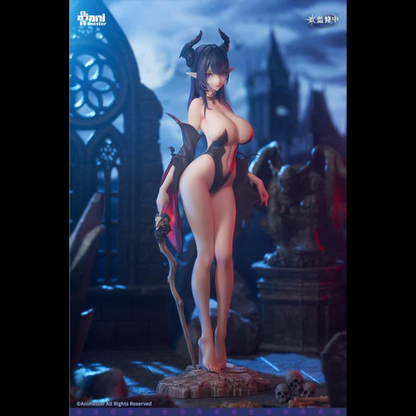 From AniMester comes the new Witch of Desire Liliana 1/6 scale figure! This figure is over 12 inches tall and displays the character with demon horns as she wears a revealing outfit in a neutral pose. She features luminous eye tracking that can produce a heart effect within the eyes of the figure. Don't miss out on adding this figure to your collection!