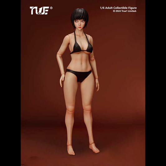 True1Toys GC3026 1/6 Jointed Female Doll Black Hair