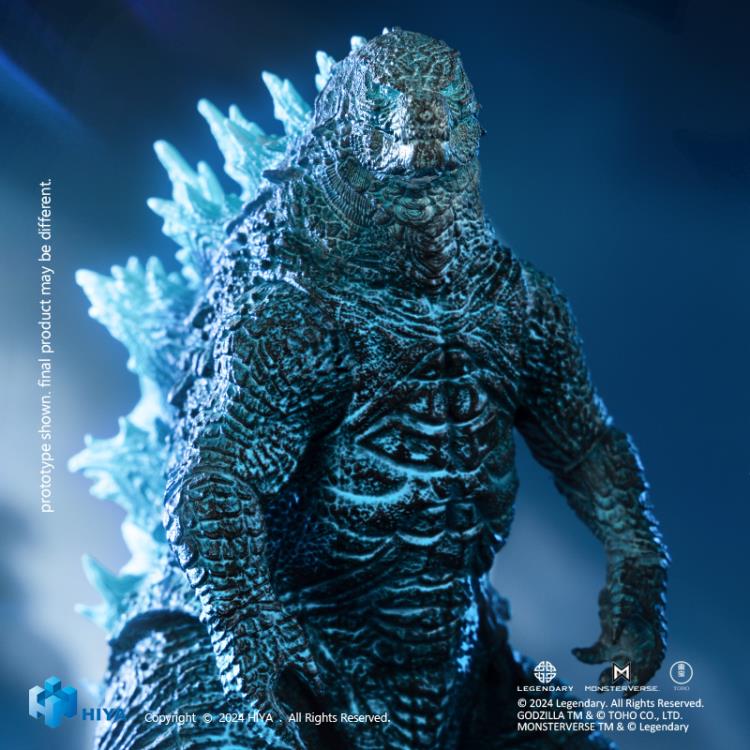 Introducing an electrifying addition to the Hiya Toys EXQUISITE BASIC Series: the energized Godzilla from Godzilla x Kong: The New Empire!  Delve deeper into the origins of these titans with this meticulously crafted 7-inch tall figure, based on the original CG data from the movie. Every detail of Godzilla's imposing form has been faithfully recreated, with multiple layers of paint capturing the intricacies of his body.