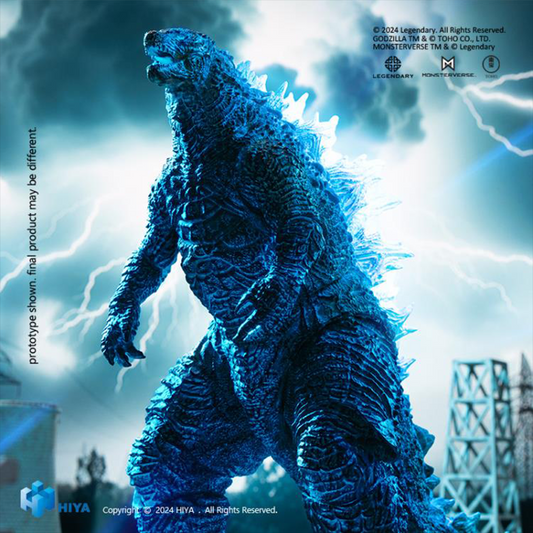 Introducing an electrifying addition to the Hiya Toys EXQUISITE BASIC Series: the energized Godzilla from Godzilla x Kong: The New Empire!  Delve deeper into the origins of these titans with this meticulously crafted 7-inch tall figure, based on the original CG data from the movie. Every detail of Godzilla's imposing form has been faithfully recreated, with multiple layers of paint capturing the intricacies of his body.