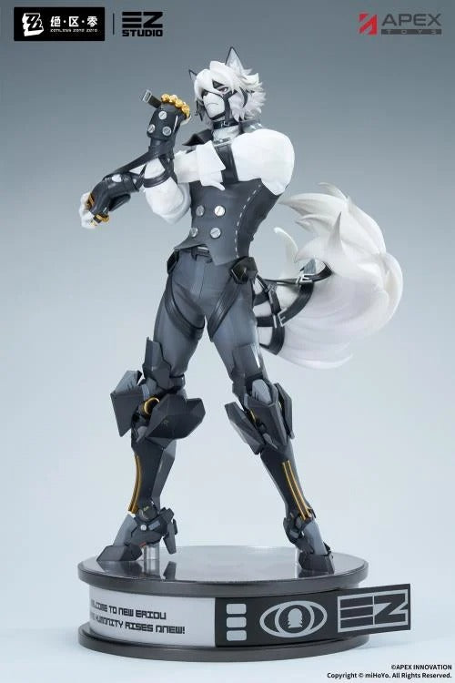 Based on the popular Zenless Zone Zero video game comes the Von Lycaon 1/7 scale figure by Apex Toys! This figure stands an impressive 13 inches in height as it displays Von Lycaon in a popular pose while standing on a themed base. This Victoria Housekeeping member has been brought to life in 3D figure form, with special effort paid to capture the various details of the character's wolf-like aspects and mechanical legs.