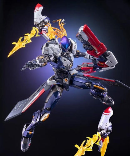 MoShow Toys presents the next figure in the Excellent Class of their Progenitor Effect series of unique mecha action figures: Hou Yi from Honor of Kings! 

The Hou Yi Mecha action figure features a bow and a pair of blaster cannons, which can either be attached to the main figure or be played with separately, with blast effects and thrust effect parts. The chest piece also features a glowing circle. 