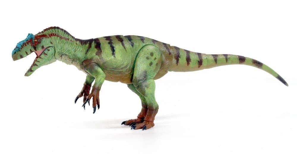 One of Creative Beast Studio’s biggest claims to fame is their Beasts of the Mesozoic figure collection. The Mesozoic Era comprises the Triassic, Jurassic, and Cretaceous periods of geological time, and the creature figures featured in the series include dinosaurs that lived during that time.

Figure measures 10 inches (25.4cm) long and features 22 points of articulation, 3 sets of interchangeable feet, posing wire in the tail end, and an adjustable clear plastic display base with rubber pad.