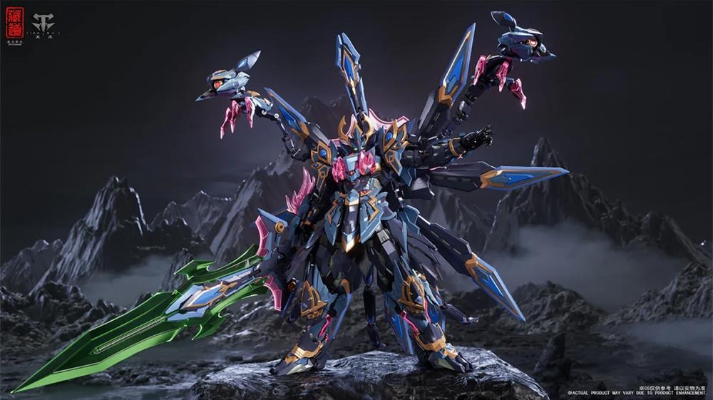 From the creative minds at ZEN of Collectible comes the next entry in the fan favorite CangDao series: CD-15 Shengang Dao Peacock King Mecha! Standing just over 11 inches tall, Shengang Dao Peacock King Mecha is highly poseable and comes with a variety of accessories. Upgrade your collection with some serious firepower when you order this figure today!