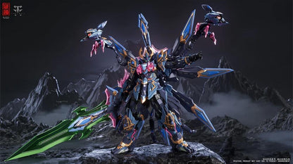 From the creative minds at ZEN of Collectible comes the next entry in the fan favorite CangDao series: CD-15 Shengang Dao Peacock King Mecha! Standing just over 11 inches tall, Shengang Dao Peacock King Mecha is highly poseable and comes with a variety of accessories. Upgrade your collection with some serious firepower when you order this figure today!
