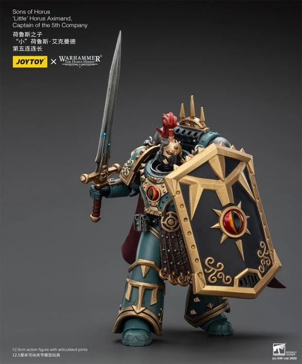 This finely crafted 1/18 scale figure depicts the infamous “Little” Horus Aximand in stunning detail, from his ornate Sons of Horus armor to his deadly weapons. Fully articulated for dynamic poses, this collectible brings the cunning and ruthless Captain of the 5th Company to your Warhammer display.