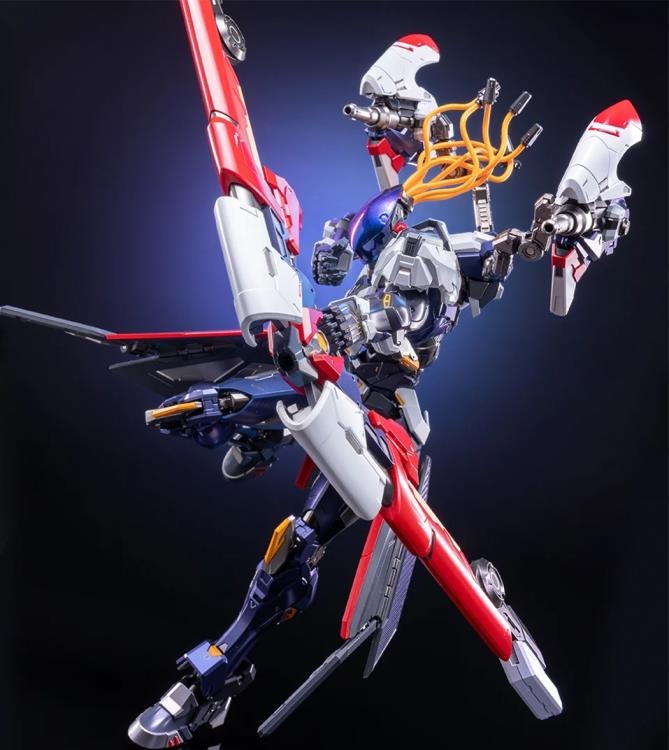 MoShow Toys presents the next figure in the Excellent Class of their Progenitor Effect series of unique mecha action figures: Hou Yi from Honor of Kings! 

The Hou Yi Mecha action figure features a bow and a pair of blaster cannons, which can either be attached to the main figure or be played with separately, with blast effects and thrust effect parts. The chest piece also features a glowing circle. 
