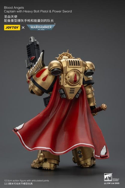 Lead the charge with the JoyToy Warhammer 40k Blood Angels Captain, armed with a Heavy Bolt Pistol and a gleaming Power Sword. This 1/18 scale figure captures the valor, discipline, and striking detail of the Blood Angels Chapter, perfect for collectors and fans of the Imperium’s finest.