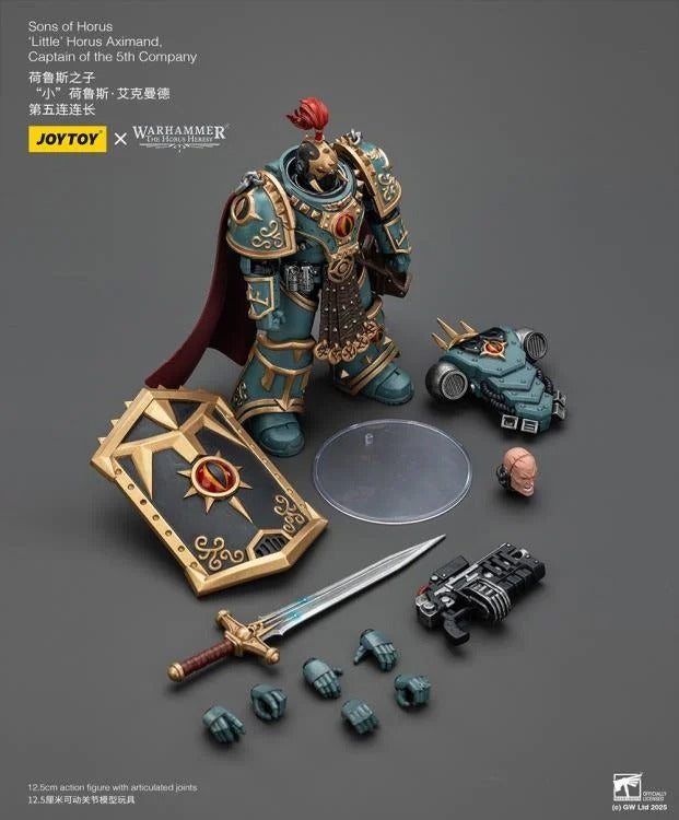 This finely crafted 1/18 scale figure depicts the infamous “Little” Horus Aximand in stunning detail, from his ornate Sons of Horus armor to his deadly weapons. Fully articulated for dynamic poses, this collectible brings the cunning and ruthless Captain of the 5th Company to your Warhammer display.