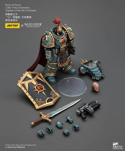 This finely crafted 1/18 scale figure depicts the infamous “Little” Horus Aximand in stunning detail, from his ornate Sons of Horus armor to his deadly weapons. Fully articulated for dynamic poses, this collectible brings the cunning and ruthless Captain of the 5th Company to your Warhammer display.