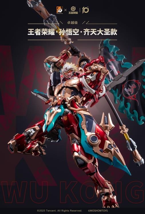 The first collaboration product between the Honor of Kings video game and figure company MoShow Toys features the powerful assassin, Wukong! Equipped with stylish charm and mechanical features, the Monkey King Wukong comes with several points of articulation, LED light-up effects, and interchangeable parts and accessories.