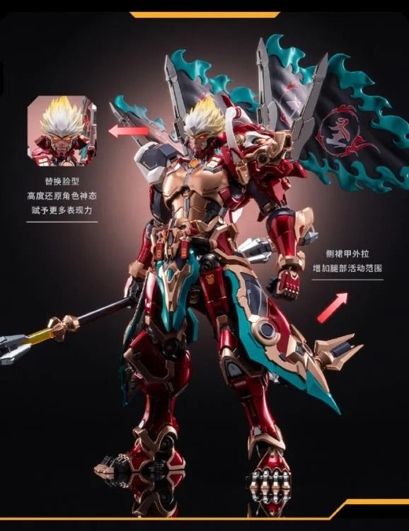 The first collaboration product between the Honor of Kings video game and figure company MoShow Toys features the powerful assassin, Wukong! Equipped with stylish charm and mechanical features, the Monkey King Wukong comes with several points of articulation, LED light-up effects, and interchangeable parts and accessories.