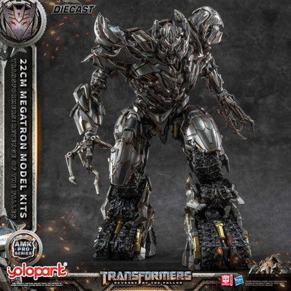The ruthless and commanding Megatron — as seen in Transformers: Revenge of the Fallen — returns in a fearsome new form! Now brought to life as part of the AMK PRO Series Model Kits, this meticulously detailed figure captures the Decepticon leader’s raw menace and corroded war machine aesthetic with stunning accuracy.