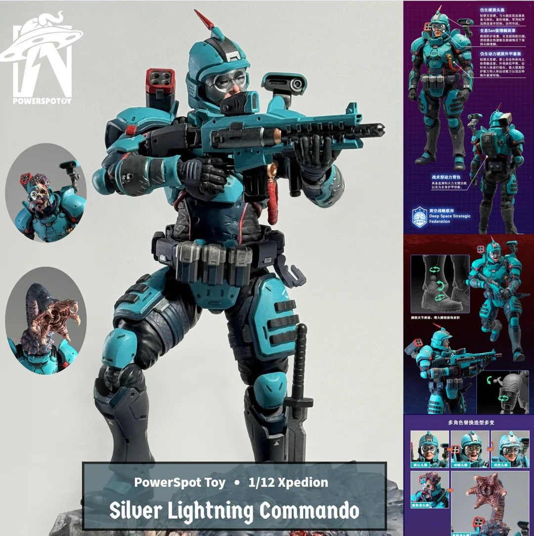 (Pre-order) PowerSpot Toy 1/12 Xpedion Silver Lightning Commando figure Deluxe