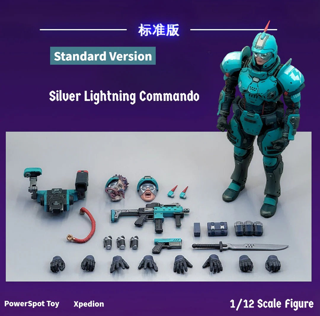 (Pre-order) PowerSpot Toy 1/12 Xpedion Silver Lightning Commando figure Standard