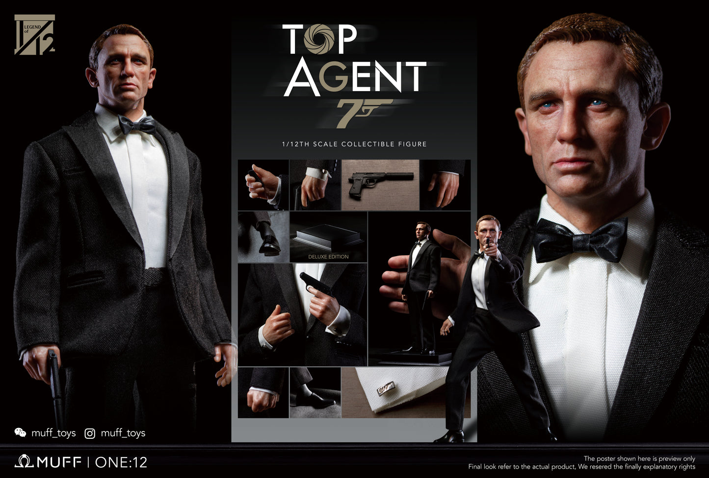 Muff Toys 1/12 Top Agent Figure Deluxe