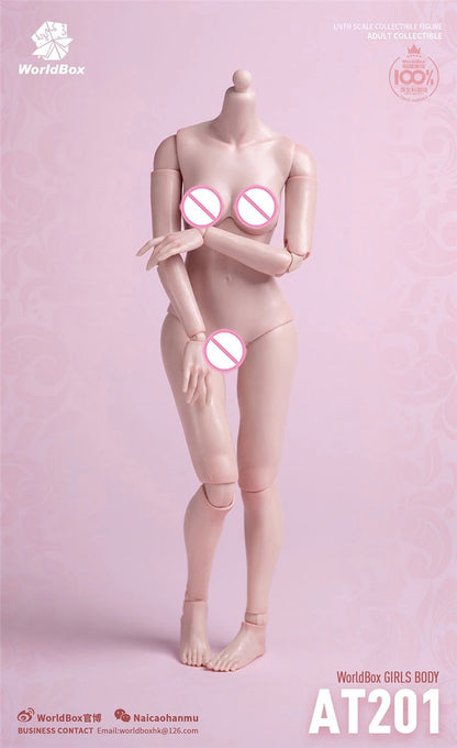 Worldbox 1/6 AT201/AT202 Pale Suntan Flexible 12'' Female Figure Body