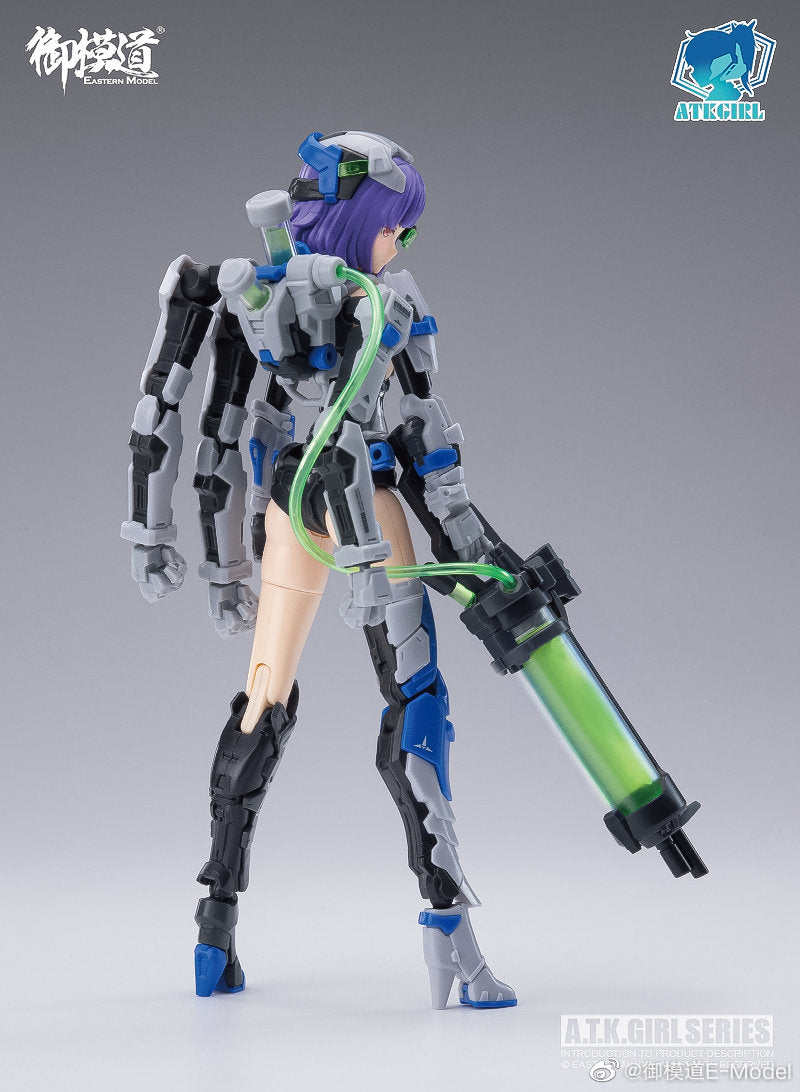 Eastern Model Machine A.T.K. Girls is a line of model kits become fully articulated figures once complete. Start collecting the series today! Add to your model kit collection with this Frankenstein A.T.K. Girl! With the included accessories you can create endless, action-packed scenes.