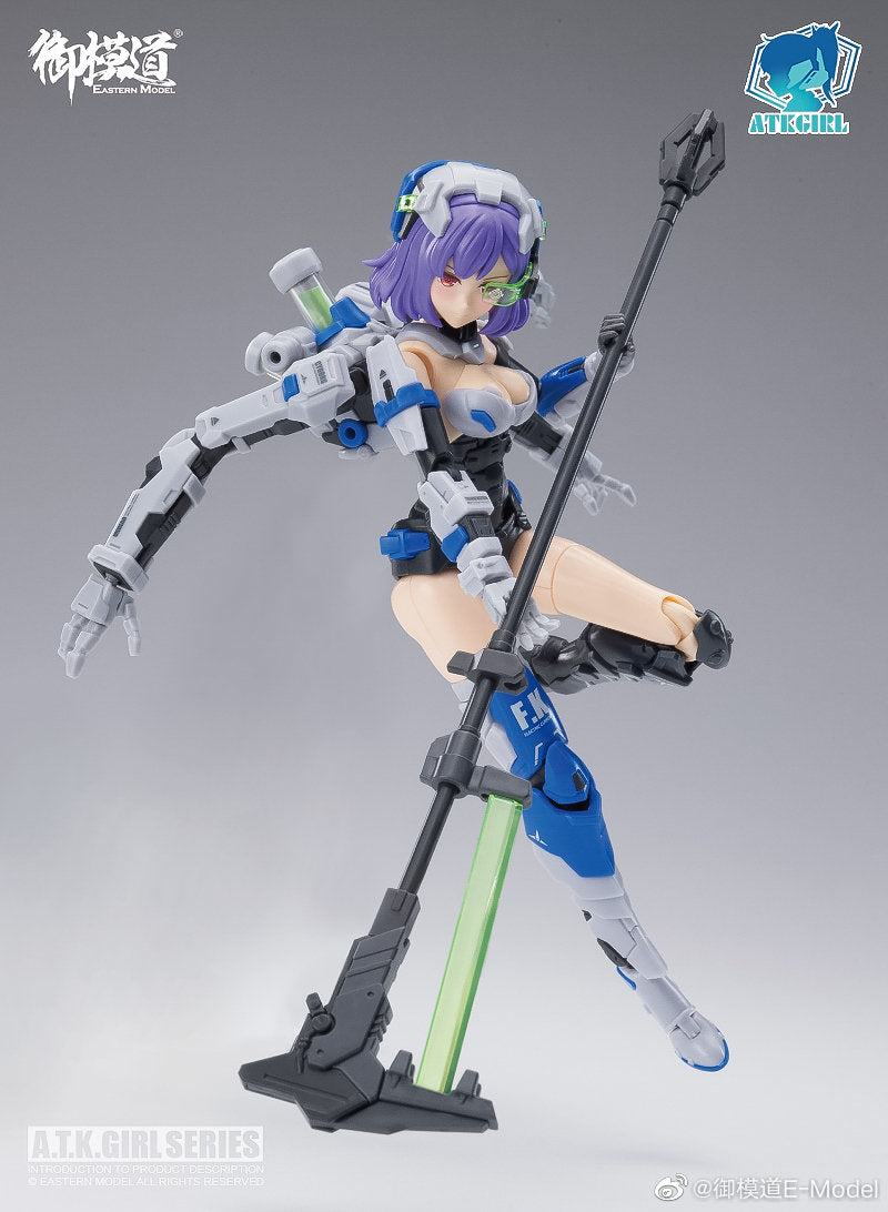 Eastern Model Machine A.T.K. Girls is a line of model kits become fully articulated figures once complete. Start collecting the series today! Add to your model kit collection with this Frankenstein A.T.K. Girl! With the included accessories you can create endless, action-packed scenes.