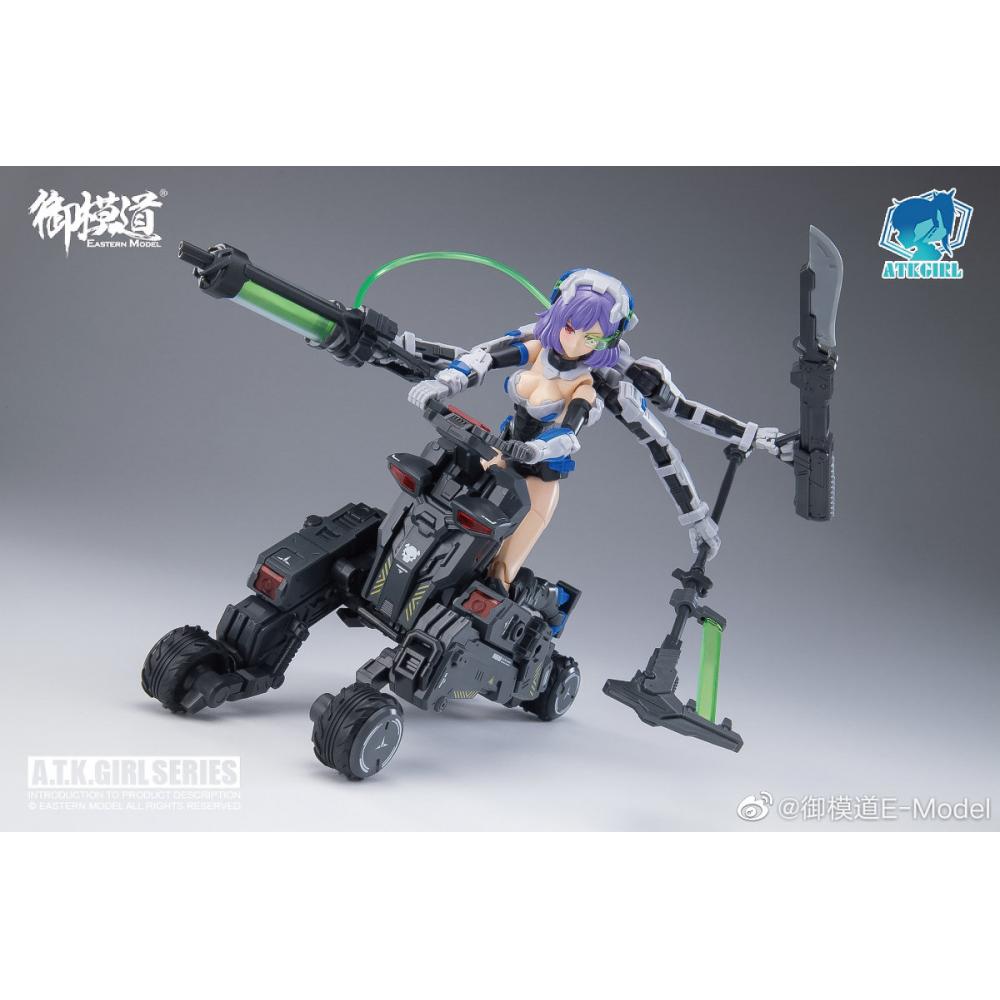 Eastern Model Machine A.T.K. Girls is a line of model kits become fully articulated figures once complete. Start collecting the series today! Add to your model kit collection with this Frankenstein A.T.K. Girl! With the included accessories you can create endless, action-packed scenes.