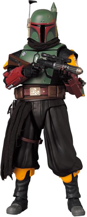 Boba Fett once again joins the MAFEX line. This time from his appearance from The Mandalorian! Boba features premium detail and articulation and includes several weapons and accessories for a wide variety of display options.