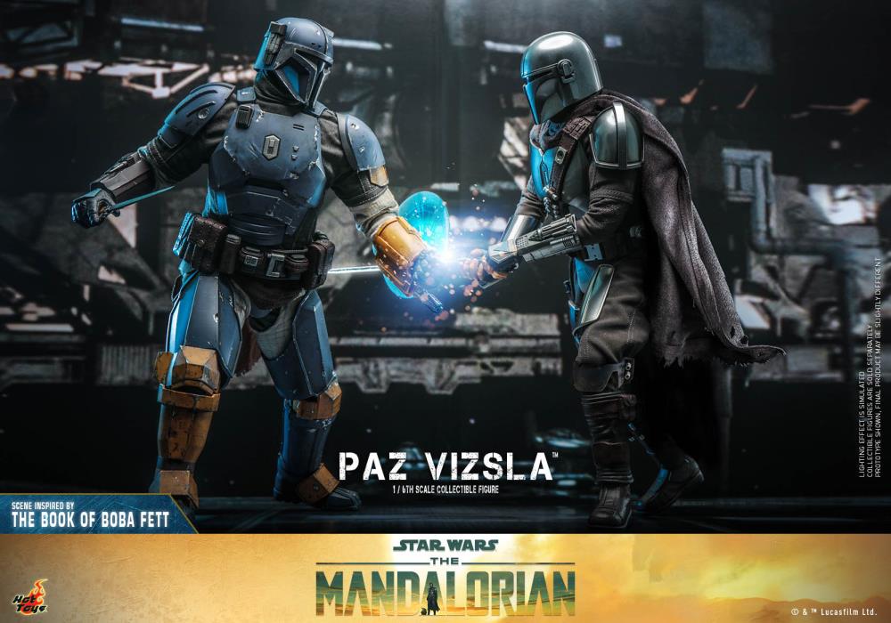 Paz Vizsla is a brawny warrior encased in the strongest beskar armor. A descendant of the esteemed House Vizsla, he comes from a long line of leaders spanning the centuries.  In anticipation to the debut of the new season of The Mandalorian™ live action series, Hot Toys is excited to officially present the 1/6th scale Paz Vizsla collectible figure!