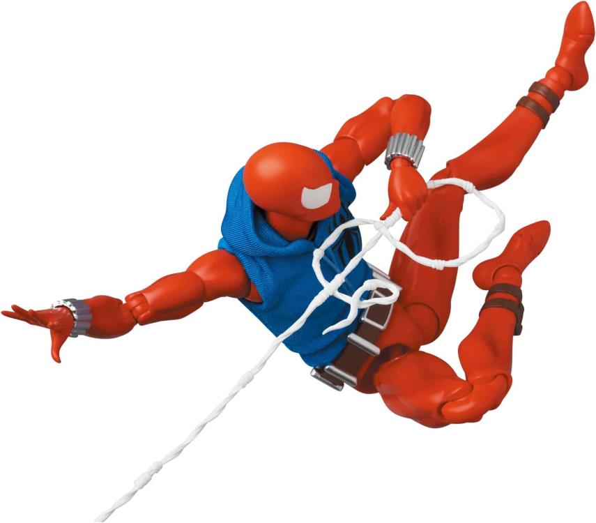 Based on his comic look, Spider-Man joins the MAFEX line once again in his Scarlet Spider outfit! Featuring several interchangeable hands and web pieces, this Scarlet Spider figure will look like it jumped right out of the comic book!