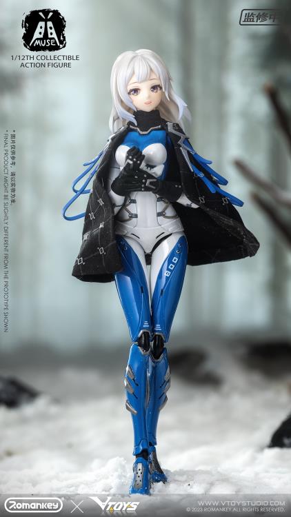 Brought to you by VTOYS, comes an original figure of character Muse! Standing over 6 inches tall, this 1/12 scale figure comes with an assortment of interchangeable parts and accessories and is articulated for endless display options.
