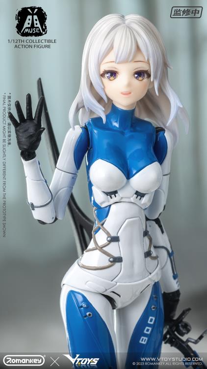 Brought to you by VTOYS, comes an original figure of character Muse! Standing over 6 inches tall, this 1/12 scale figure comes with an assortment of interchangeable parts and accessories and is articulated for endless display options.