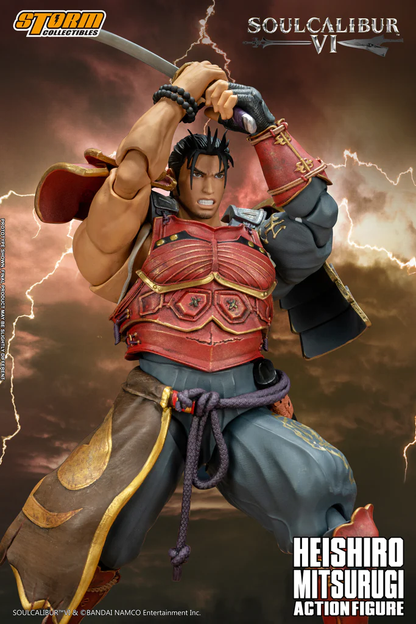 HEISHIRO MITSURUGI will be the first character to be released from Soulcalibur seires. Mitsurugi is the most iconic playable character that appears in every Soulcalibur game. He is a master swordsman turned wandering mercenary from Japan ever looking for the ultimate sword and a challenge, who is a rival of Taki and Algol and the enemy of Setsuka. Mitsurugi has only one goal in mind, is to seek out the strongest warrior and challenge them to a duel then become the strongest warrior in history. 