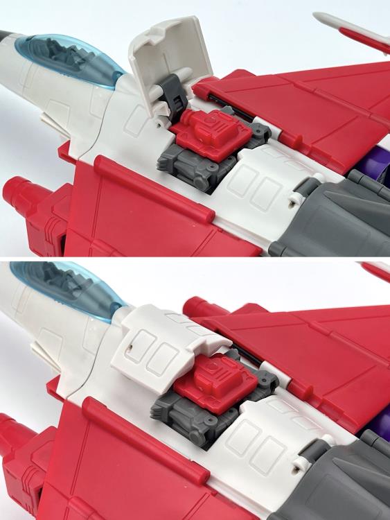 From Fans Hobby comes the Master Builder MB-23 Destroyer converting robot. This robot features a red, white and purple color scheme and can convert into a jet plane. This highly detailed Destroyer figure is a terrific addition to any collection.