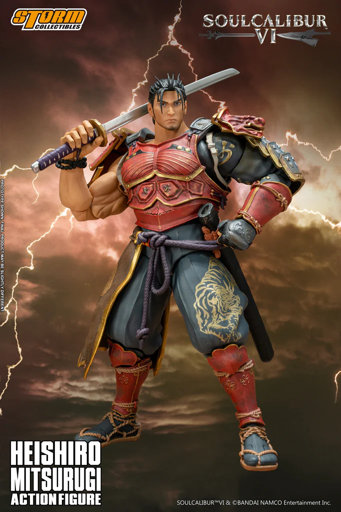 HEISHIRO MITSURUGI will be the first character to be released from Soulcalibur seires. Mitsurugi is the most iconic playable character that appears in every Soulcalibur game. He is a master swordsman turned wandering mercenary from Japan ever looking for the ultimate sword and a challenge, who is a rival of Taki and Algol and the enemy of Setsuka. Mitsurugi has only one goal in mind, is to seek out the strongest warrior and challenge them to a duel then become the strongest warrior in history. 